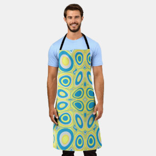 Maz Psychedelic Eggs - Blauw Grijs Geel Schort