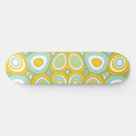 Maz Psychedelic Eggs - Duck Egg Blue Wit Sinaasapp Persoonlijk Skateboard (Horizontaal)