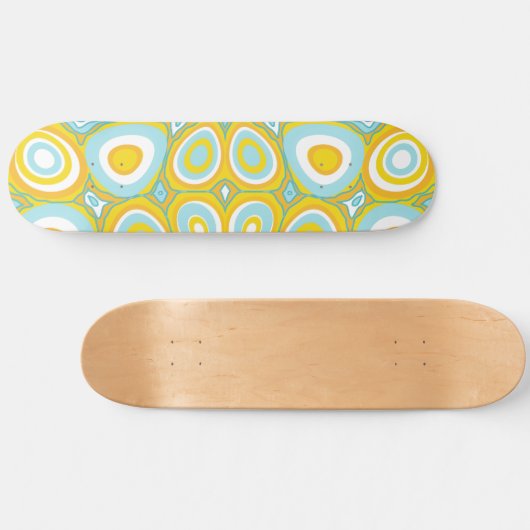 Maz Psychedelic Eggs - Duck Egg Blue Wit Sinaasapp Persoonlijk Skateboard (Horizontaal)