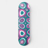 Maz Psychedelic Eggs - Magenta Wit Blauwgroen Persoonlijk Skateboard (Voorkant)