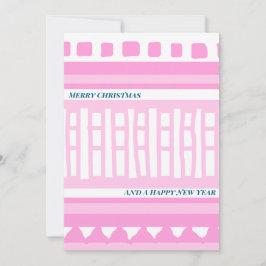 MAZ Striped Ribbed Knitting Pattern 039 Christmas  Feestdagenkaart