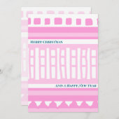 MAZ Striped Ribbed Knitting Pattern 039 Christmas  Feestdagenkaart (Voorkant / Achterkant)