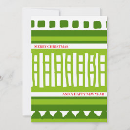 MAZ Striped Ribbed Knitting Pattern 079 Christmas  Feestdagenkaart