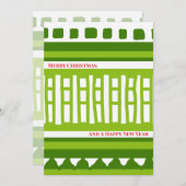 MAZ Striped Ribbed Knitting Pattern 079 Christmas Feestdagenkaart (Voorkant / Achterkant)