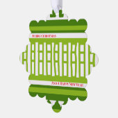 MAZ Striped Ribbed Knitting Pattern 079 Christmas  Ornament Kaart (Links)