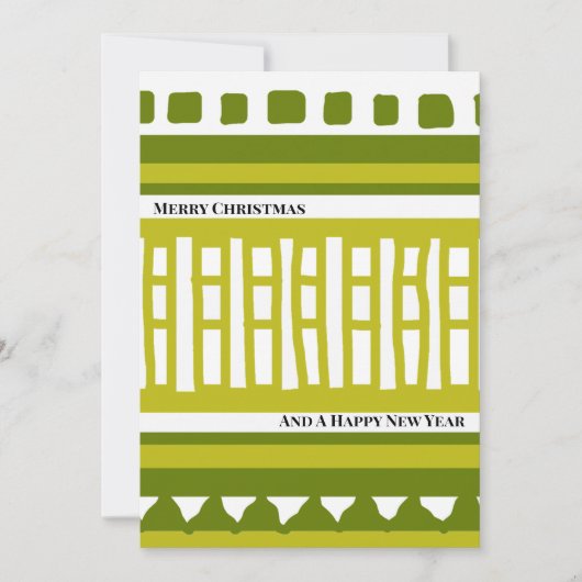 MAZ Striped Ribbed Knitting Pattern 081 Christmas Feestdagenkaart (Voorkant)