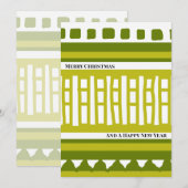 MAZ Striped Ribbed Knitting Pattern 081 Christmas Feestdagenkaart (Voorkant / Achterkant)