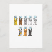 Mazal Tov Cartoon Cats Briefkaart (Voorkant)