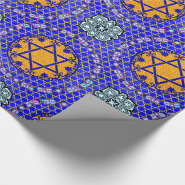 Mazal Tov en Siman Tov met Floral Star Cadeaupapier