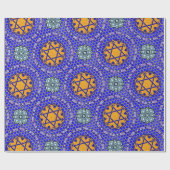 Mazal Tov en Siman Tov met Floral Star Cadeaupapier (Vlak)