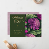 Mazal Tov Gefeliciteerd Geboorte van Baby Meisje K Notitiekaartje (Voorkant / Achterkant in situ)