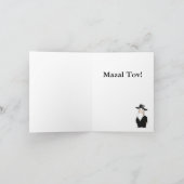 Mazal Tov Greeting Card - Jewish Rabbi cartoon Kaart (Binnen)