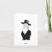 Mazal Tov Greeting Card - Jewish Rabbi cartoon Kaart (Achterkant)