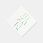 Mazal Tov Groen Hebreeuws Gefeliciteerd Servet (Hoek)