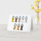 Mazal Tov Katten met brieven Kaart (Gele Bloem)