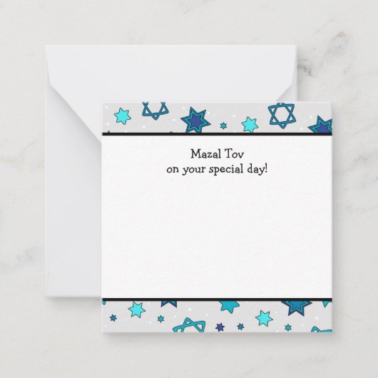 Mazal Tov op uw speciale dag - Flat Note-kaarten Notitiekaartje (Voorkant)