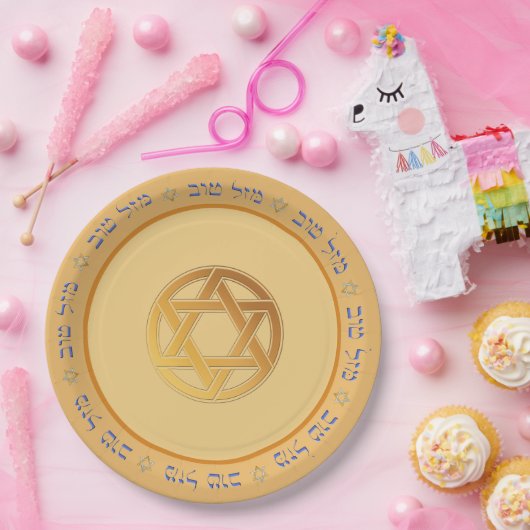 Mazal Tov Paper-Borden Papieren Bordje (Feest)