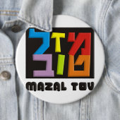 Mazal Tov Ronde Button 6,0 Cm (In situ)