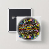 mazal tovs vierkante button 5,1 cm (Voorkant /achterkant)