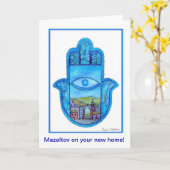 Mazaltov in uw nieuw Huis Kaart (Gele Bloem)