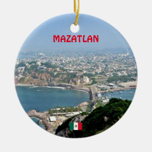 Mazatlan Aangepaste kerstversiering Keramisch Ornament