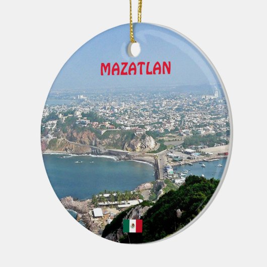 Mazatlan Aangepaste kerstversiering Keramisch Ornament (Links)