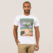 Mazatlan Beach Mexico Beach reisposter T-shirt (Voorkant volledig)