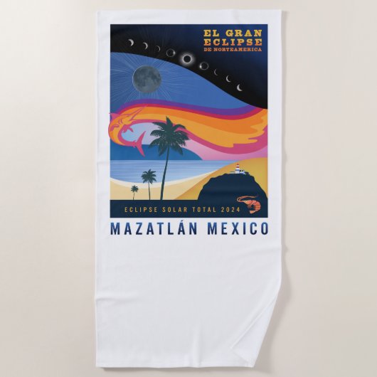 Mazatlan Eclipse strandlaken (Voorkant)