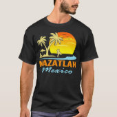 Mazatlan Mexico Beach Sunset Palm Trees Ocean T-shirt (Voorkant)