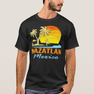 Mazatlan Mexico Beach Sunset Palm Trees Ocean T-shirt