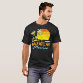 Mazatlan Mexico Beach Sunset Palm Trees Ocean T-shirt (Voorkant volledig)