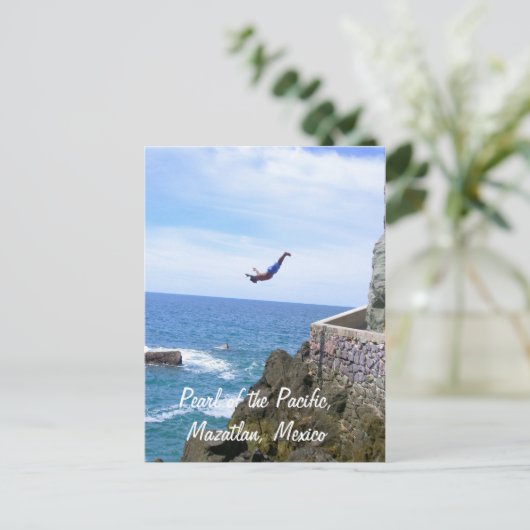 Mazatlan Mexico Cliff Diver Briefkaart (Staand voorkant)