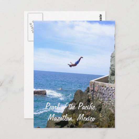 Mazatlan Mexico Cliff Diver Briefkaart (Voorkant / Achterkant)