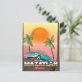 Mazatlán Mexico reisposter Briefkaart (Staand voorkant)