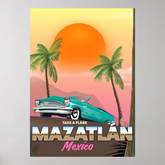 Mazatlán Mexico reisposter Poster (Voorkant)