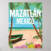 Mazatlán Mexico - strandreisposter Poster (Voorkant)