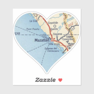 Mazatlan MX kaart Sticker