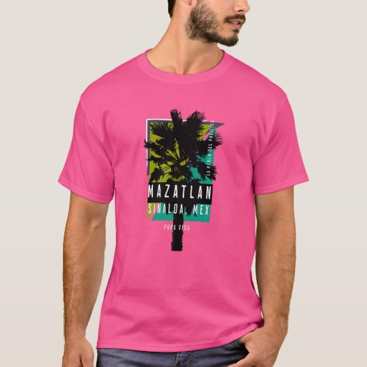 Mazatlan Sinaloa Perla Del Pacifico Pura Vida T-shirt (Voorkant)