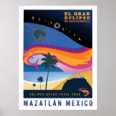 Mazatlan Solar Eclipse Poster (Voorkant)
