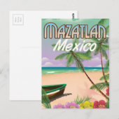 Mazatlan Strand Mexico Strand reisposter Briefkaart (Voorkant / Achterkant)