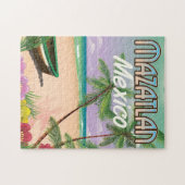 Mazatlan Strand Mexico Strand reisposter Legpuzzel (Horizontaal)