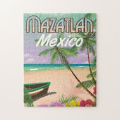Mazatlan Strand Mexico Strand reisposter Legpuzzel (Verticaal)