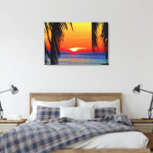 Mazatlan Sunset Waterverf Canvas Afdruk (Insitu (Slaapkamer))