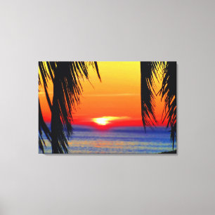 Mazatlan Sunset Waterverf Canvas Afdruk