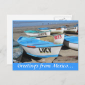 Mazatlan Vissen Boats Briefkaart (Voorkant / Achterkant)