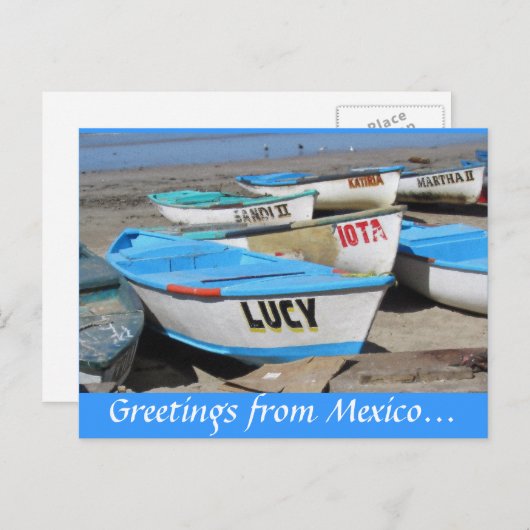 Mazatlan Vissen Boats Briefkaart (Voorkant / Achterkant)