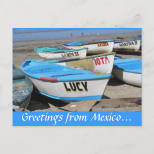 Mazatlan Vissen Boats Briefkaart