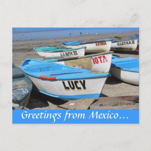 Mazatlan Vissen Boats Briefkaart (Voorkant)