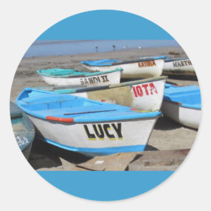 Mazatlan Vissen Boats Ronde Sticker