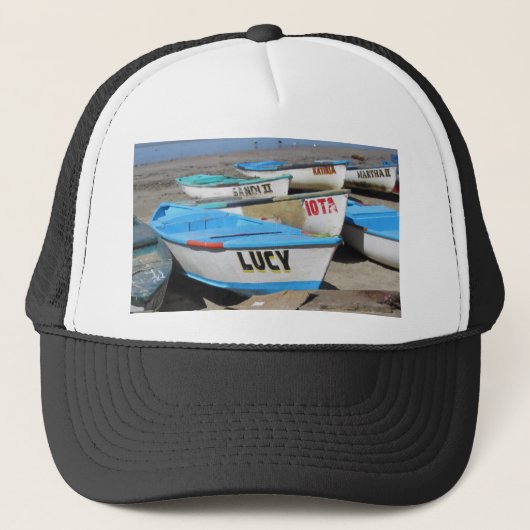 Mazatlan Vissen Boats Trucker Pet (Voorkant)